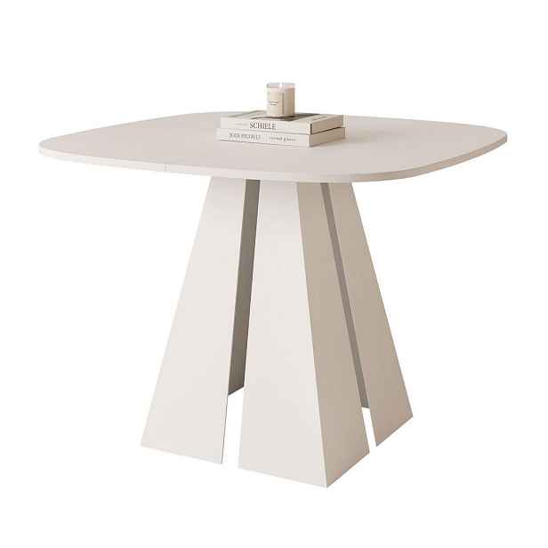 Idohome JÍDELNÍ STŮL ZELO rozkládací 100/50/76 cm s kovovou podnoží, bílý