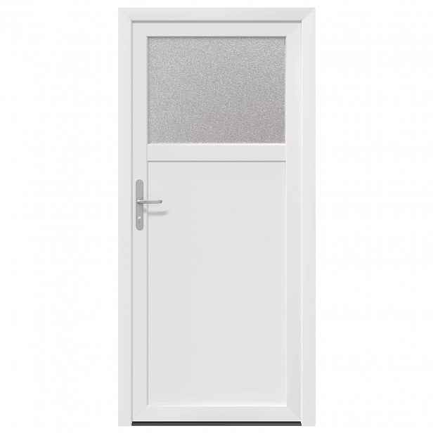 vidaXL Boční vstupní dveře 98 x 198 cm PVC Bílá