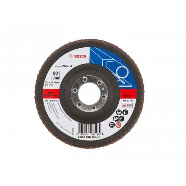 Bosch - Lamelový brusný kotouč na ocel, P60, průměr 115 mm 2608606753