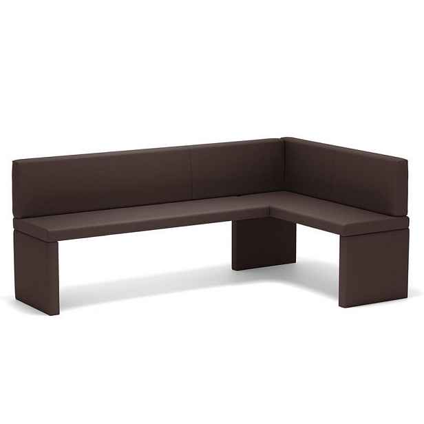 Idohome ROHOVÁ LAVICE OWEN pravá ekokůže, 128/168 cm, hnědá