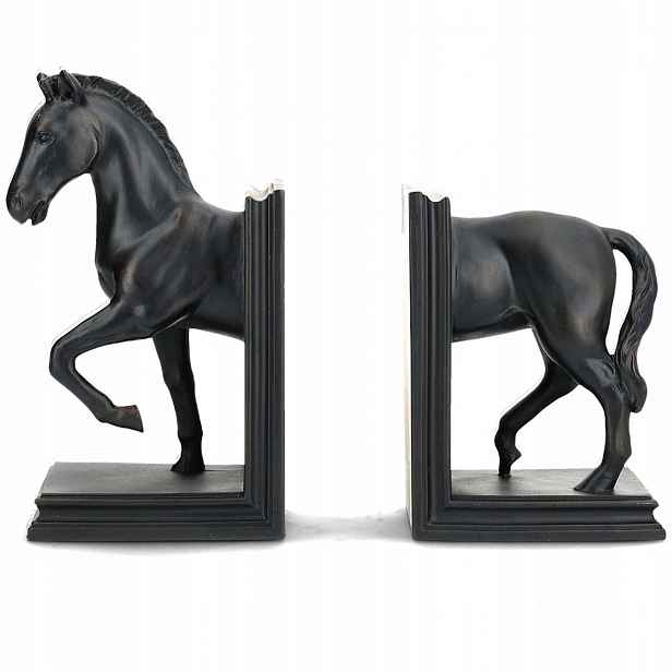 Opěrka Na Knihy Kůň Bookend Figurka Podpěry Černá Do Obývacího Pokoje Domu