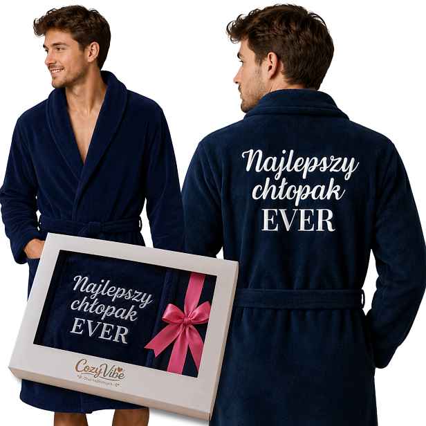 Pánský Teplý Župan L/XL Pro Chlapce, Měkký Nápad Na Dárek Krabička