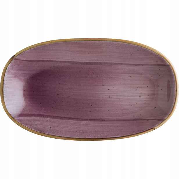 Talíř oválný Bonna Aura Black Berry 19x11 cm 12 ks