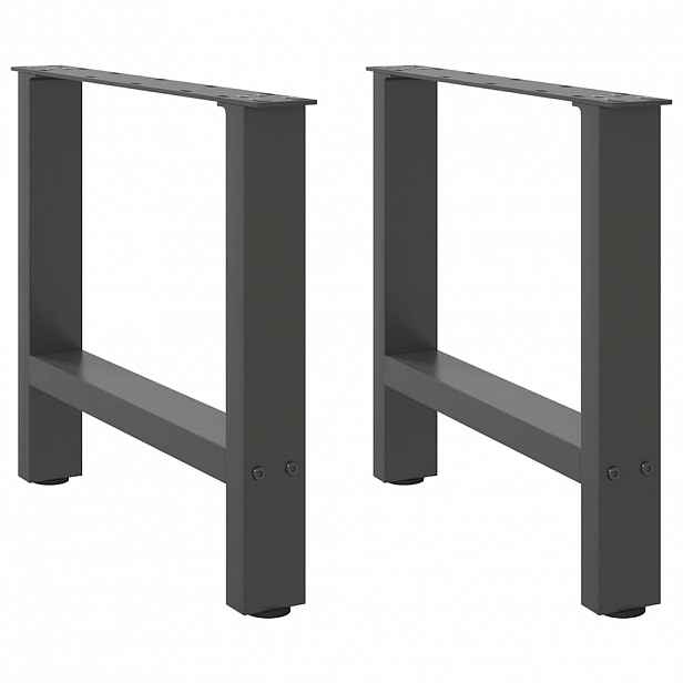 vidaXL Nohy konferenčního stolku antracitové 2 ks 60 x (42-43) cm ocelové