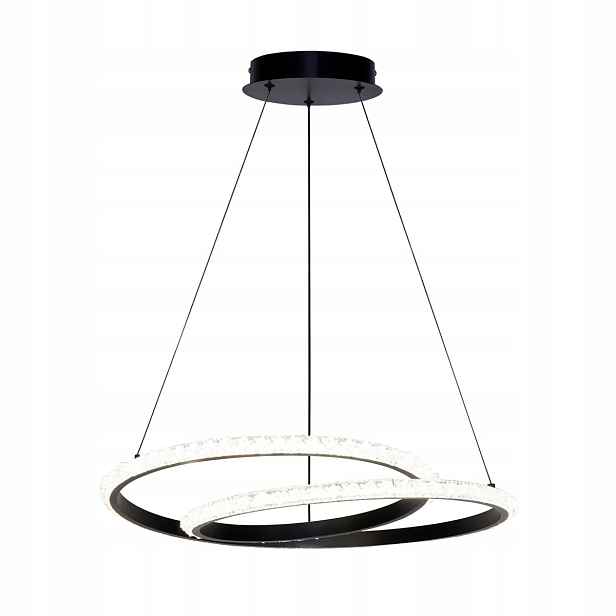 Zalto PND-12436-BK Moderní černá závěsná Led lampa