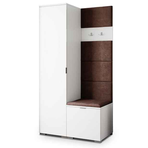 MASSENO MODERNÍ PŘEDSÍŇOVÁ SESTAVA LORI, 95/181/51 cm, bílá