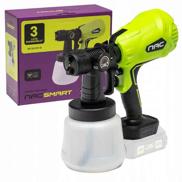 Akumulátorová Stříkací Pistole 1L 600ML/MIN 3 Try்sky Nac Smart Body 20V