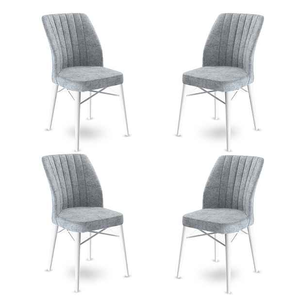 Sada židlí (4 kusy) Flex - Grey, White