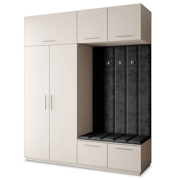 MASSENO MODERNÍ PŘEDSÍŇOVÁ SKŘÍŇ REMA, 200/240/60 cm, kašmírová