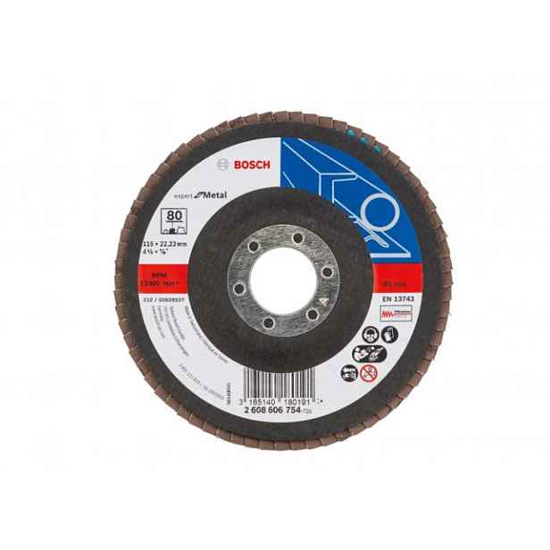 Bosch - Lamelový brusný kotouč na ocel, P80, průměr 115 mm 2608606754