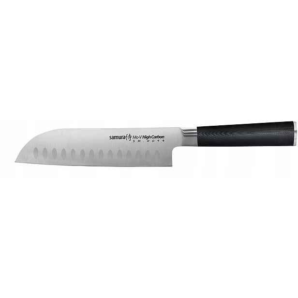 Nůž santoku Samura Mo-v SM-0094 18 cm AUS-8 58-59 Hrc G-10 s dutým výbrusem
