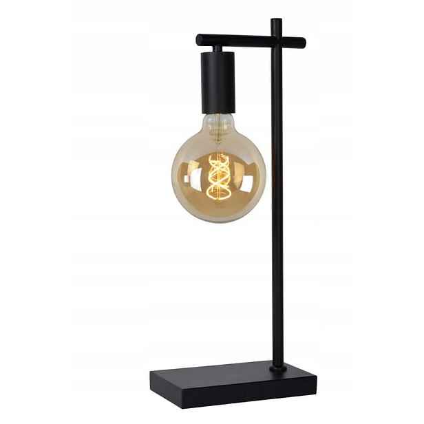 Stolní lampa černá E27 40W Leanne Lucide, kovová, 52 cm, IP20 Lucide