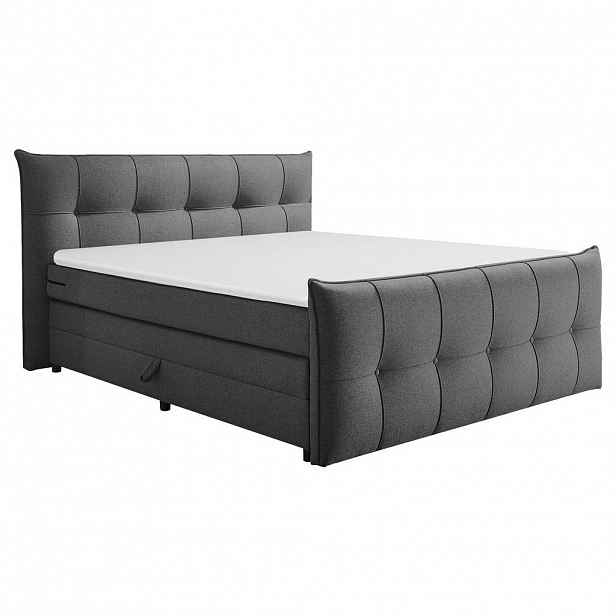MID.YOU POSTEL BOXSPRING, 180/200 cm, antracitová