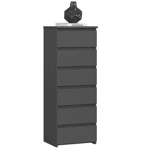 Ak furniture Komoda CL6 40 cm grafitově šedá