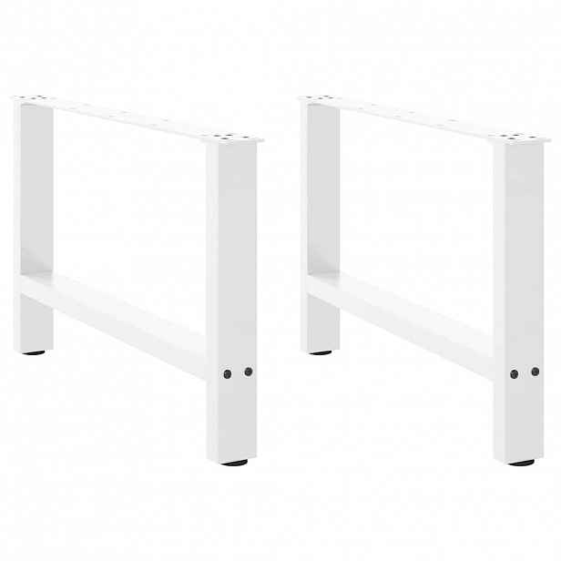 vidaXL Nohy konferenčního stolku bílé 2 ks 70 x (42-43) cm ocelové
