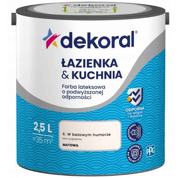 Omyvatelná Barva Dekoral 2,5L Béžová Humor Matná