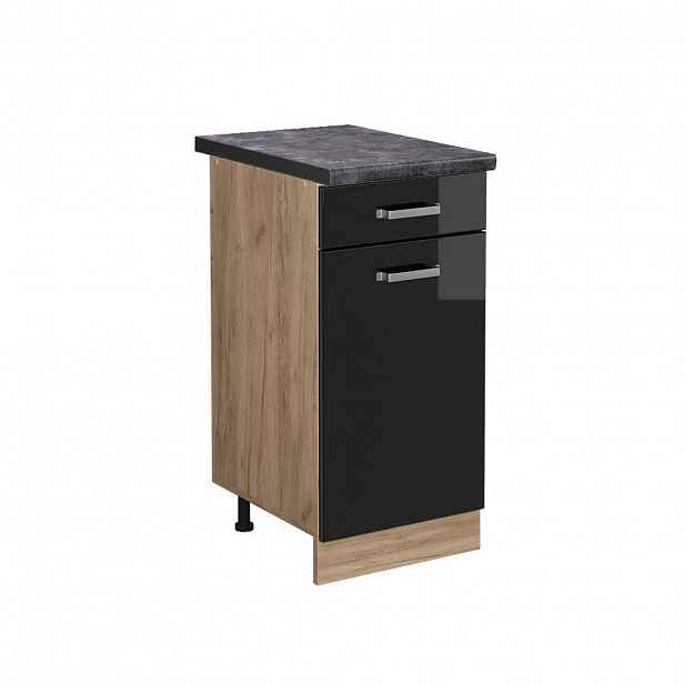 Vicco SPODNÍ SKŘÍŇKA KUCHYŇSKÉ LINKY R-Line Černý vysoký lesk 40 cm , PD Antracit