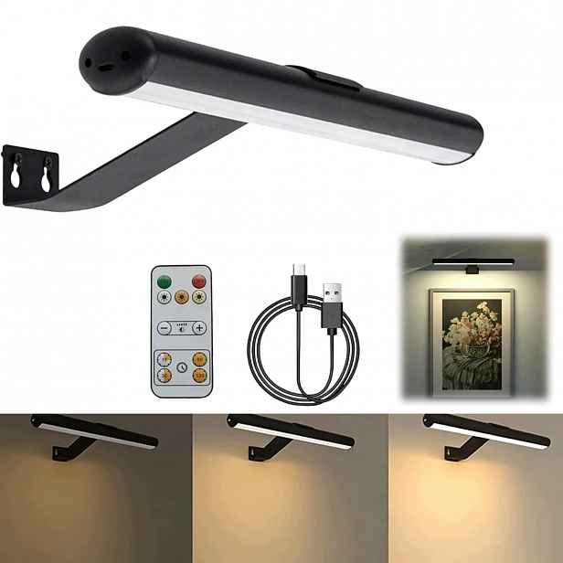 Bodová Lampa Napájená Bateriemi, Regulovatelný Jas, 3 Teploty Barev