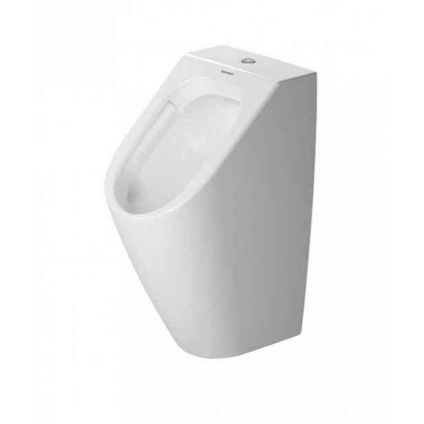 Duravit ME by Starck - Pisoár, horní přívod vody, Rimless, s WonderGliss, alpská bílá 28153000001