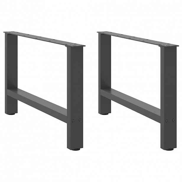 vidaXL Nohy konferenčního stolku antracitové 2 ks 70 x (42-43) cm ocelové