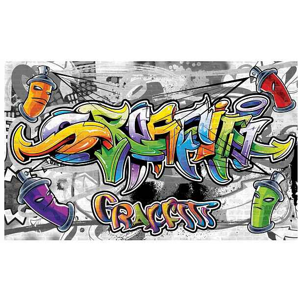 Fototapeta Graffiti vinylová barva 368x254 barvy Street Art beton lepidlo