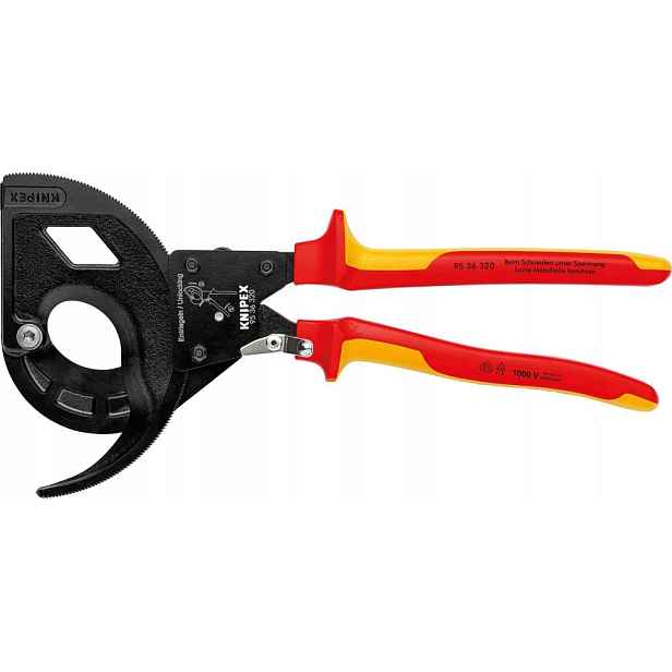 Nůžky na stříhání kabelů Vde s ráčnou 320 mm 95 36 320 Knipex