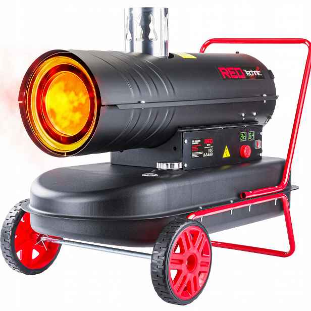 Olejový Ohřívač 30 Kw Spalinový Dmychadlo S Termostatem LCD S Komínem