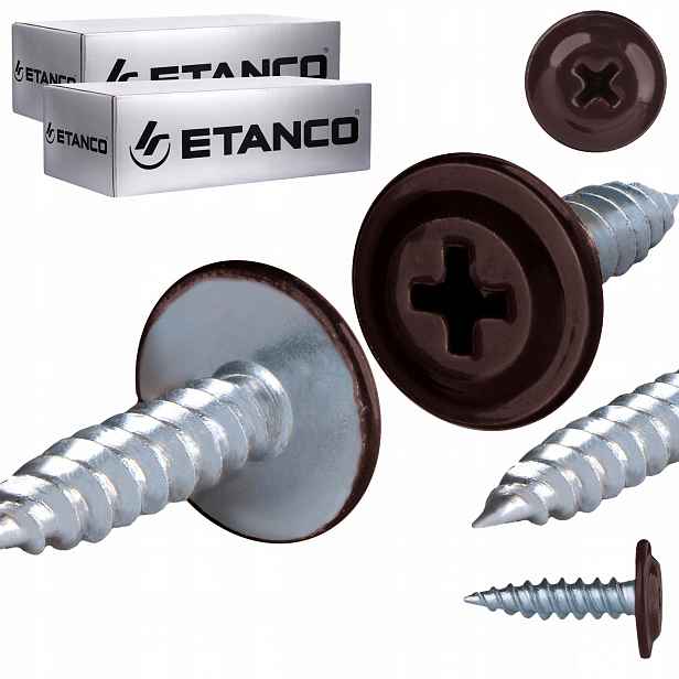 Podložkové vruty do dřeva 4,2 x 16 mm Ral 8017 500 ks Etanco Gm-s