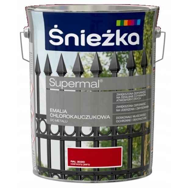 Śnieżka Chlorokaučuk 5L Ral 3020 červený světlý