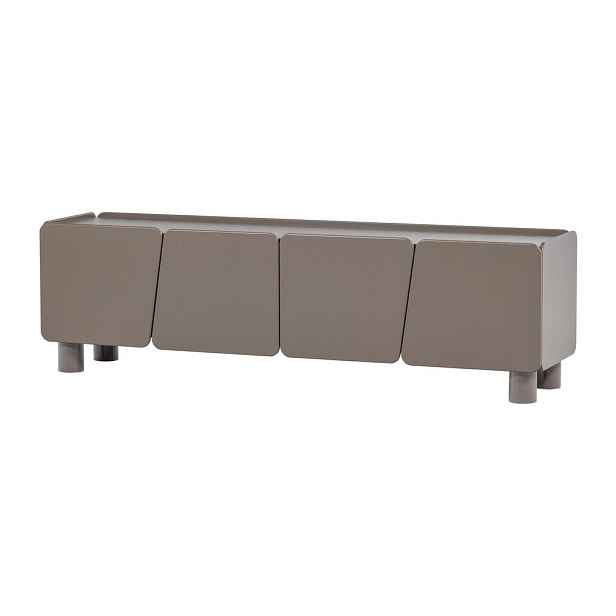 Hnědý TV stolek z borovicového dřeva 200x58x45 cm Root – WOOOD