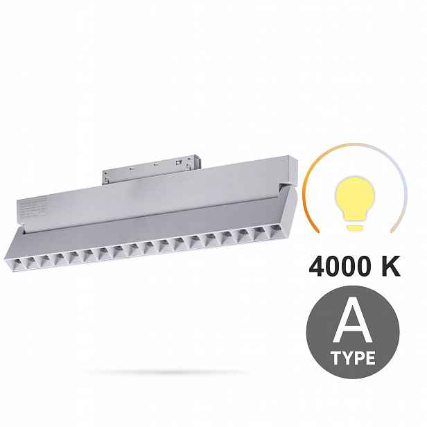 Lineární reflektor Bílý Led Regulovatelný 18W 4000K Typ A Smart Track 48VDC