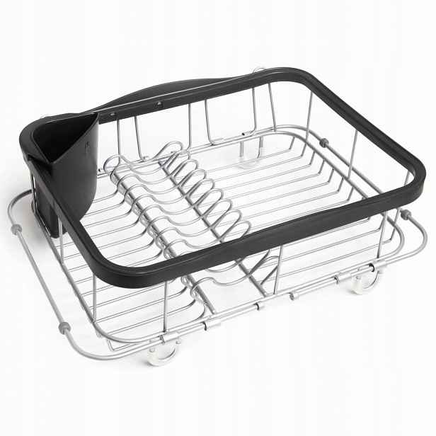 Odkapávač na nádobí černá, odkapávač na příbory do dřezu Sinkin Multi-use