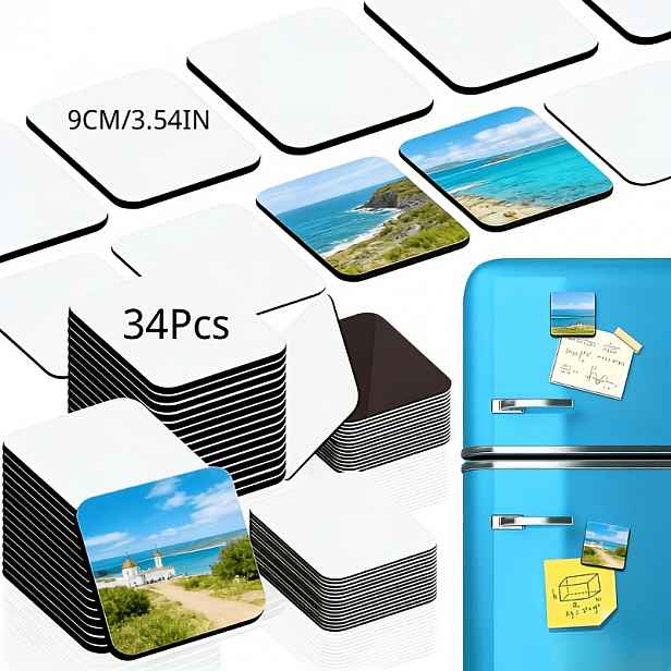 TEMU Hromadné vlastní magnetické fotomagnety vhodné pro firemní dárky, svatební suvenýry, fotorámečky a dekorace na lednici - Personalizované PVC