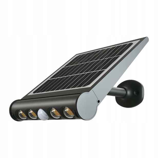 V-tac Solární projektor 8W Led černý 8v1 senzor pohybu IP65 VT-11108