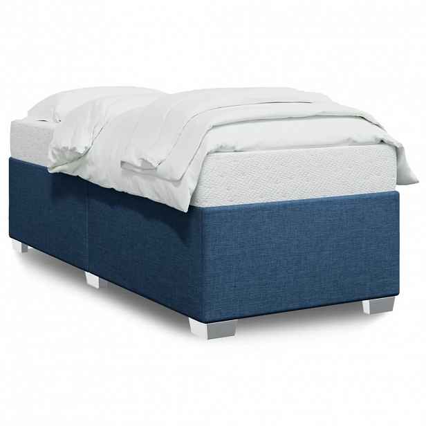 vidaXL Rám postele bez matrací modrá 80x200 cm textil