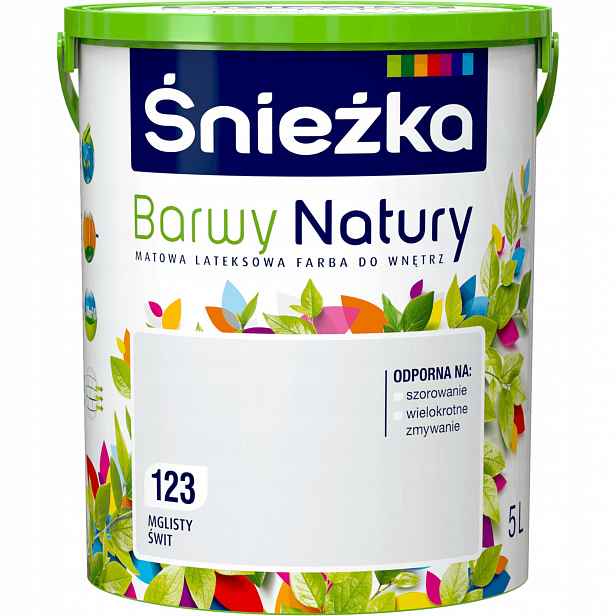 Barva barva na stěny Śnieżka Barvy přírody 5L Mlhavý úsvit