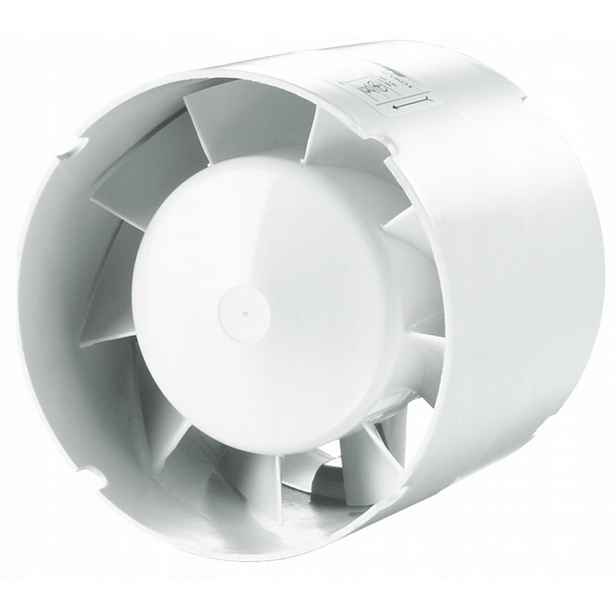 Kanálový ventilátor fi125 mm s časovým spínačem, výkonný 190 m3/h Vents