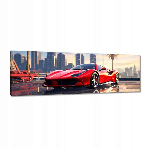 Obrazy 120x40 Červené Ferrari