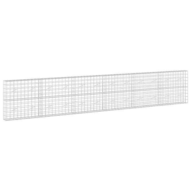 vidaXL Gabion s drátem 3,5 mm a síťkou 10x10 cm 600x20x100 cm