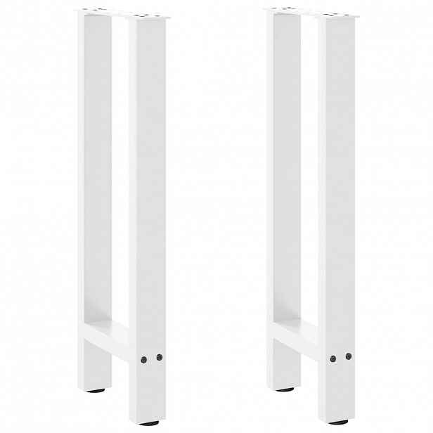 vidaXL Nohy konzolového stolku bílé 2 ks 28 x (72-73) cm ocelové