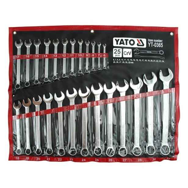 YATO Sada klíčů očkoplochých 25ks 6-32 mm