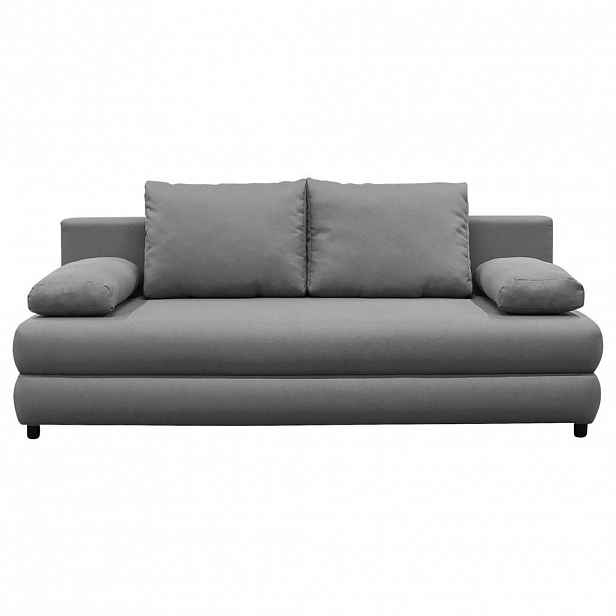 P & B ROZKLÁDACÍ POHOVKA, textil, šedá