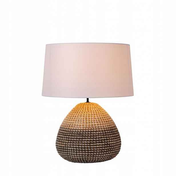 Béžová stolní lampa Maduka s teplým leskem do pracovny 81/73/Lucide