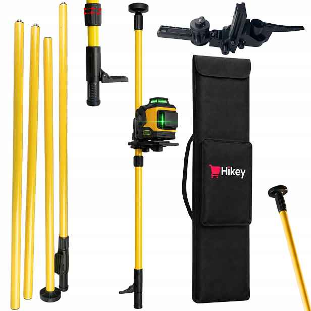 Dlouhá Tyč Rozpěrný Stativ Pro Laserovou Vodováhu 420 cm S Adaptérem
