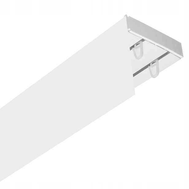 Dvojitá dvoukolejná stropní lišta s maskovacím krytem z 5 Pvc, sada sponek 300 cm