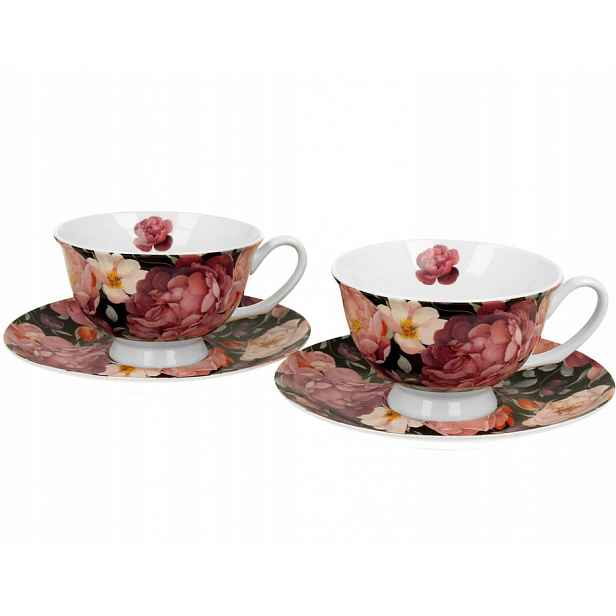 Elegantní sada šálků Spring Rose Black