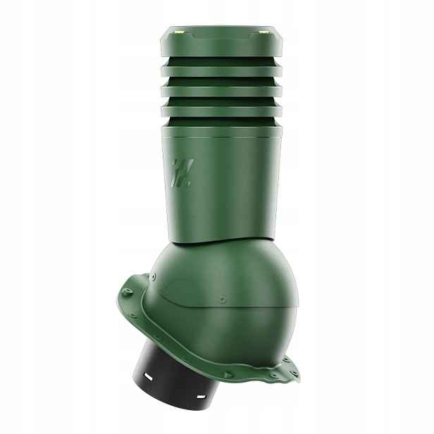 Větrací komín Ecoline pro plechovou střešní krytinu, profil G, průměr 150 mm, zelený