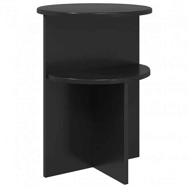 vidaXL Boční stůl Černý dub Ø 39,5 x 55 cm Kompozitní dřevo