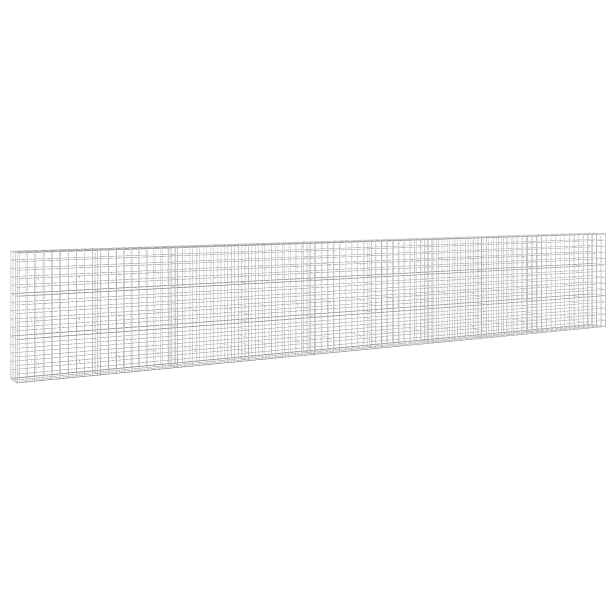 vidaXL Gabion s drátem 3,5 mm a síťkou 10x10 cm 950x30x150 cm