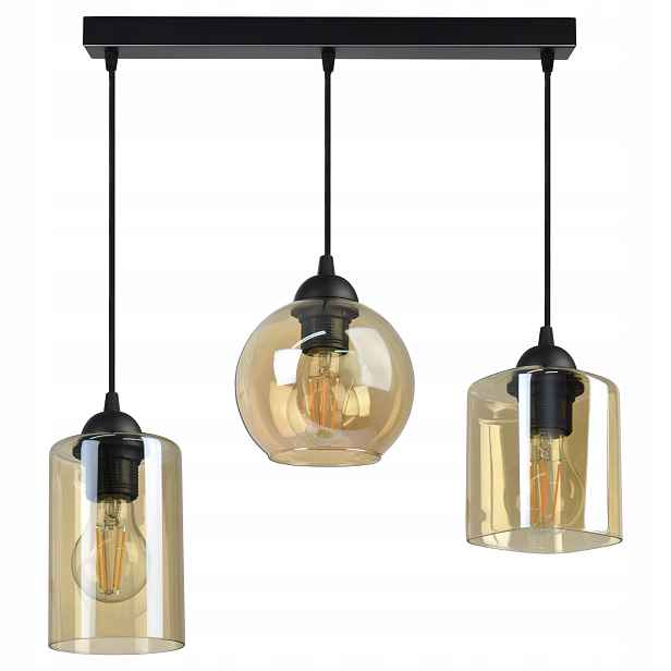 Skleněná závěsná lampa Stropní Svítidlo Geometrické stínítka